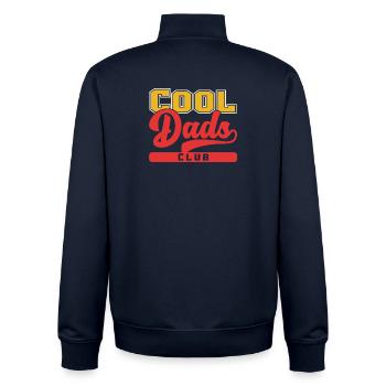 Cooler Vaterclub im Vintage-Stil - Unisex Organic Zip Sweatshirt von Stanley/Stella - Navy - Hinten - AI Model Male 185 light (185cm)