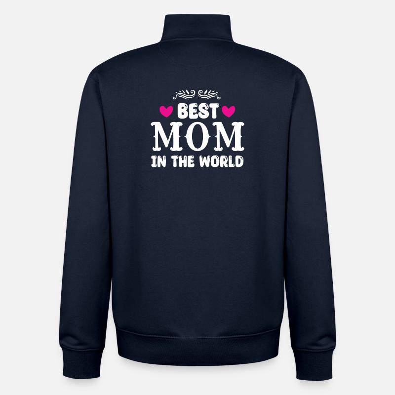 Beste Mama der Welt - Unisex Organic Zip Sweatshirt von Stanley/Stella - Navy
