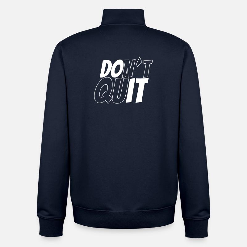 dont´t quit vs do it - Unisex Organic Zip Sweatshirt von Stanley/Stella - Navy