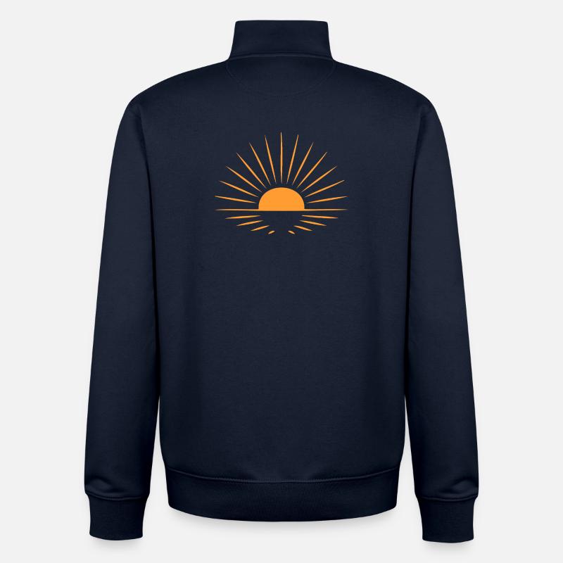 Rayon de soleil - Sweat zippé unisexe en coton bio Stanley/Stella - marine