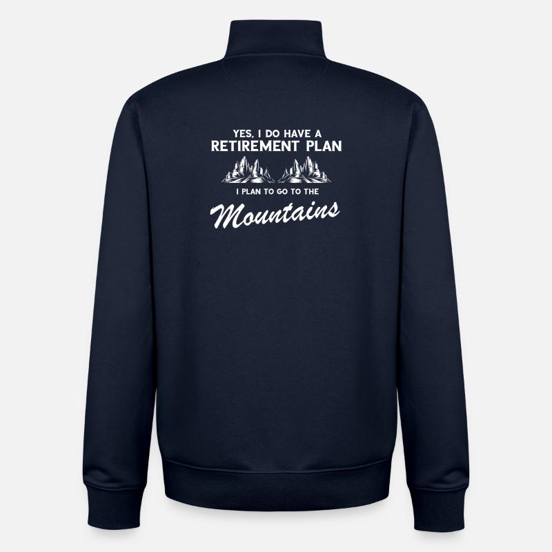 Bergmotiv mit Plan - Unisex Organic Zip Sweatshirt von Stanley/Stella - Navy