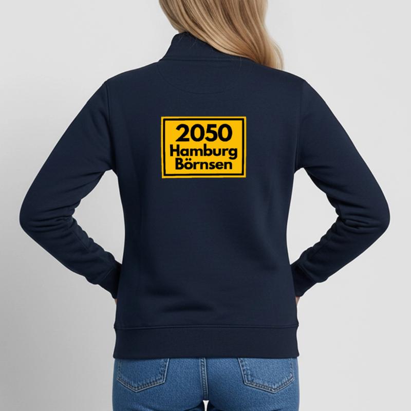 OLD POSTCODE POSTCODE RETRO 2053 HAMBURG BÖRNSEN Unisex Organic Zip Sweatshirt by Stanley/Stella