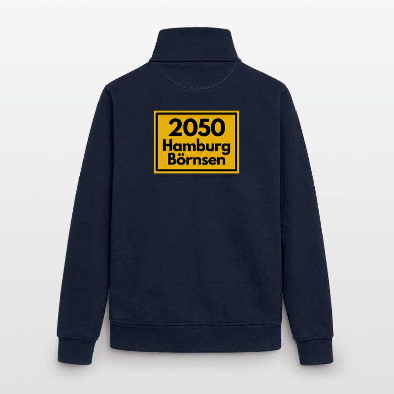 OLD POSTCODE POSTCODE RETRO 2053 HAMBURG BÖRNSEN Unisex Organic Zip Sweatshirt by Stanley/Stella