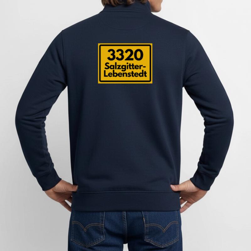 OLD POSTCODE POSTCODE RETRO 3320 SALZGITTER Unisex Organic Zip Sweatshirt by Stanley/Stella