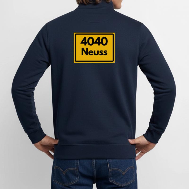 OLD POSTCODE POSTCODE RETRO 4040 CITY NEUSS Unisex Organic Zip Sweatshirt by Stanley/Stella