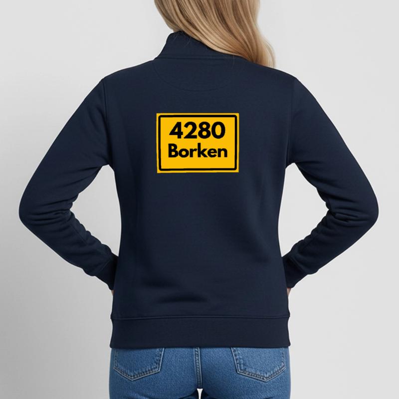 OLD POSTCODE POSTCODE RETRO 4280 BORKEN FÜNFTÜRME Unisex Organic Zip Sweatshirt by Stanley/Stella