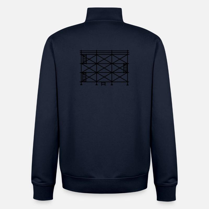 Gerüstsilhouette, Baugerüst - Unisex Organic Zip Sweatshirt von Stanley/Stella - Navy