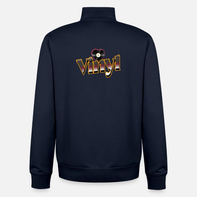 Vinyle Love - Sweat zippé unisexe en coton bio Stanley/Stella - marine