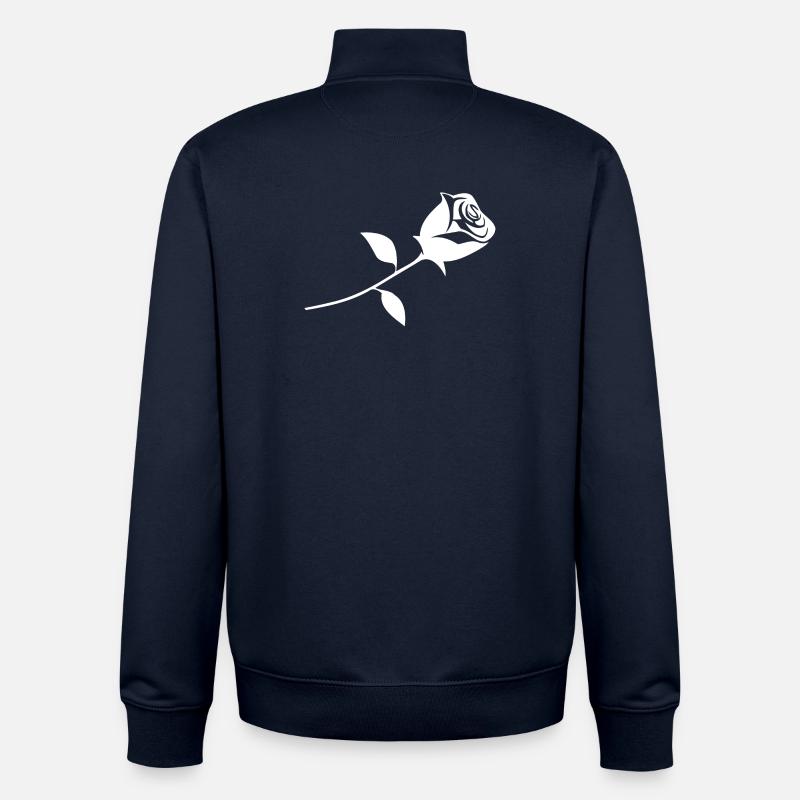 Eine Rose - Unisex Organic Zip Sweatshirt von Stanley/Stella - Navy