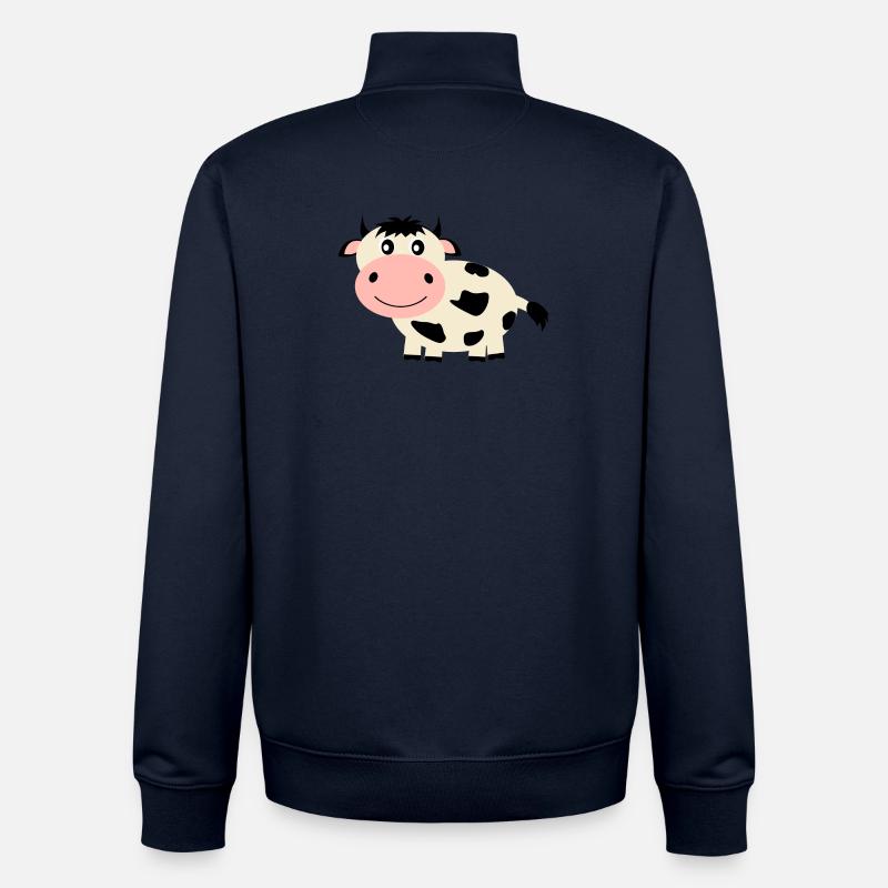 Vache - Sweat zippé unisexe en coton bio Stanley/Stella - marine