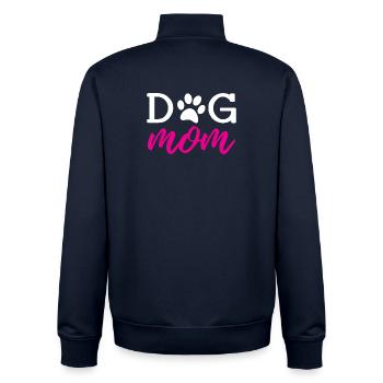 Maman de chien - Sweat zippé unisexe en coton bio Stanley/Stella - marine - Dos - AI Model Male 185 light (185cm)
