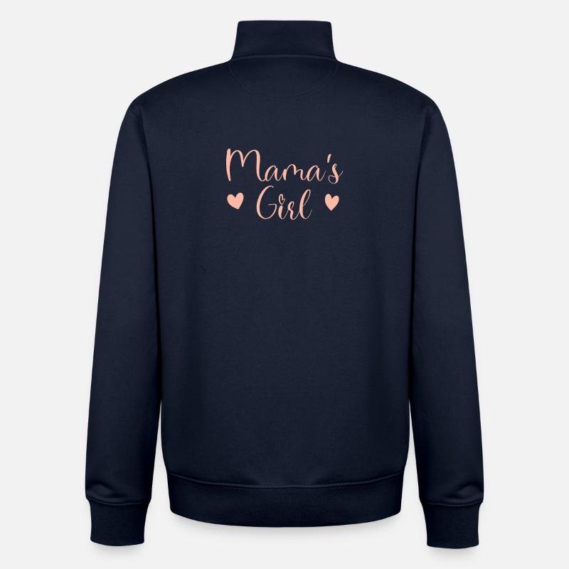 Fille de Maman Script Rose - Sweat zippé unisexe en coton bio Stanley/Stella - marine