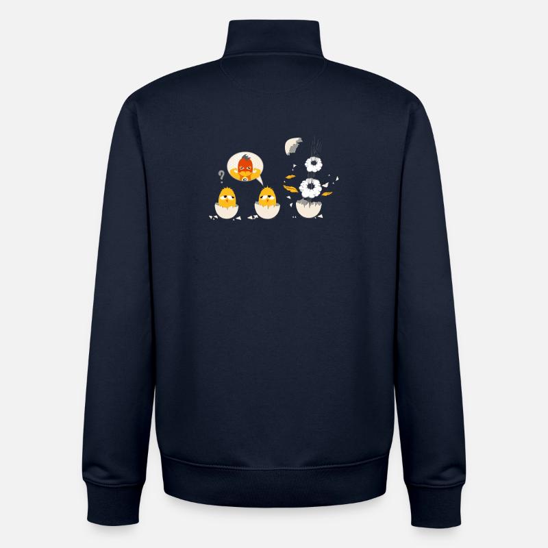 chick as a superhero - Unisex Organic Zip Sweatshirt by Stanley/Stella - navy