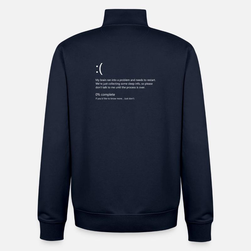 Brain Crash T-Shirt - Unisex Organic Zip Sweatshirt von Stanley/Stella - Navy