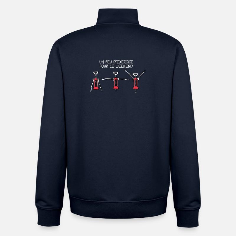 Exercice pour le weekend - Sweat zippé unisexe en coton bio Stanley/Stella - marine