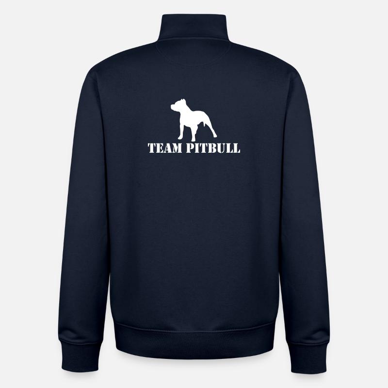 team pitbull - Sweat zippé unisexe en coton bio Stanley/Stella - marine