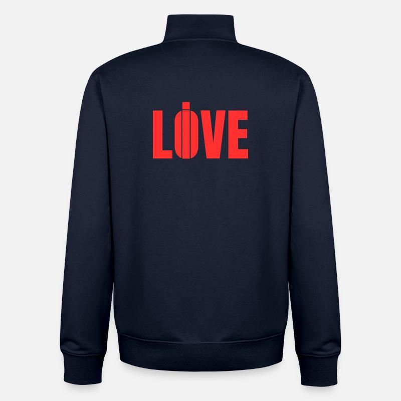 Leben oder lieben - Unisex Organic Zip Sweatshirt von Stanley/Stella - Navy
