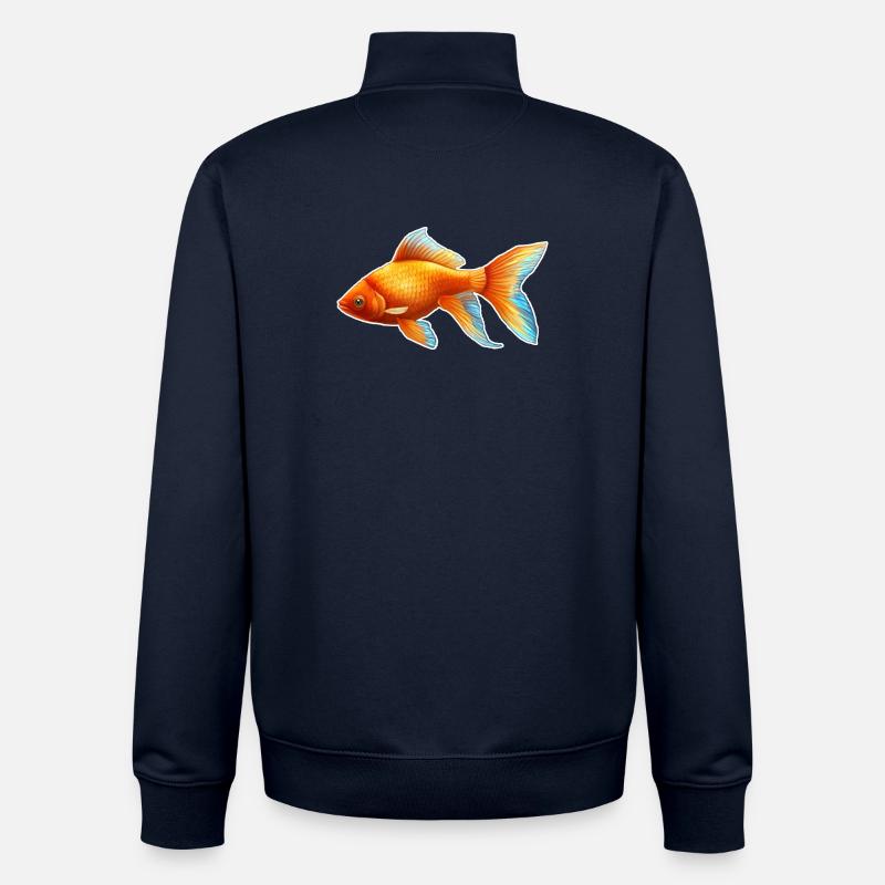 Goldfisch Nr.3 - Unisex Organic Zip Sweatshirt von Stanley/Stella - Navy