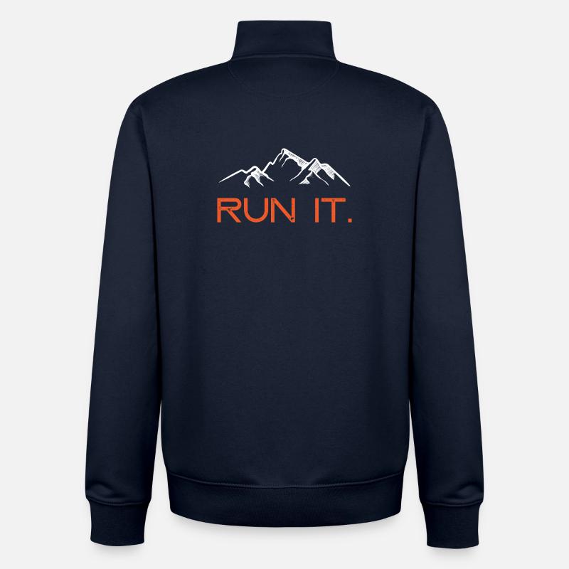 Lancez-le. - Sweat zippé unisexe en coton bio Stanley/Stella - marine