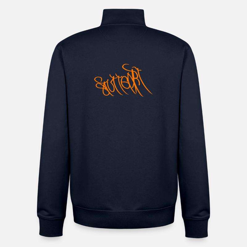 Souvenir d’art de rue de Stuttgart - Sweat zippé unisexe en coton bio Stanley/Stella - marine