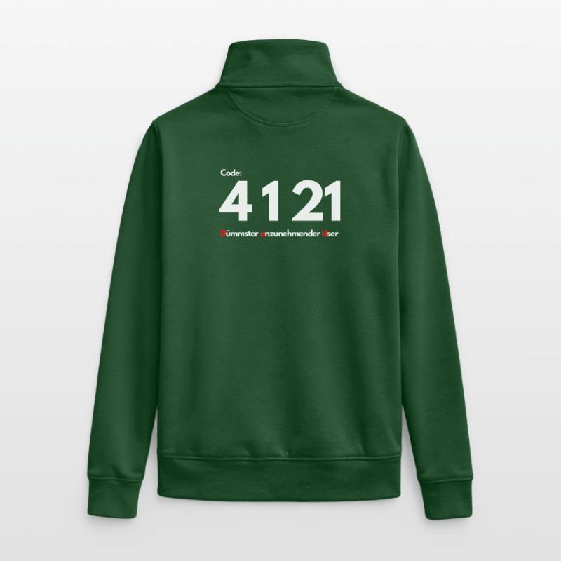 Code 4 1 21 Dümmster anzunehmender User Unisex Organic Zip Sweatshirt von Stanley/Stella