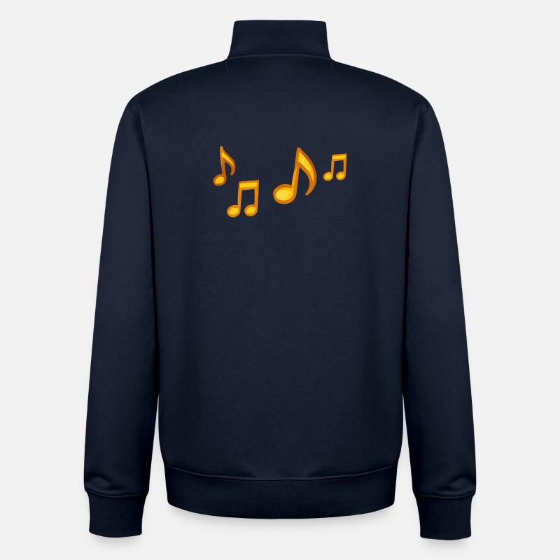 Sunny Notes Illustration - Unisex Organic Zip Sweatshirt by Stanley/Stella - navy