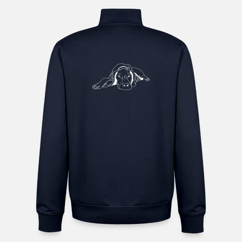 Pointer Deutsch Kurzhaar - Unisex Organic Zip Sweatshirt von Stanley/Stella - Navy