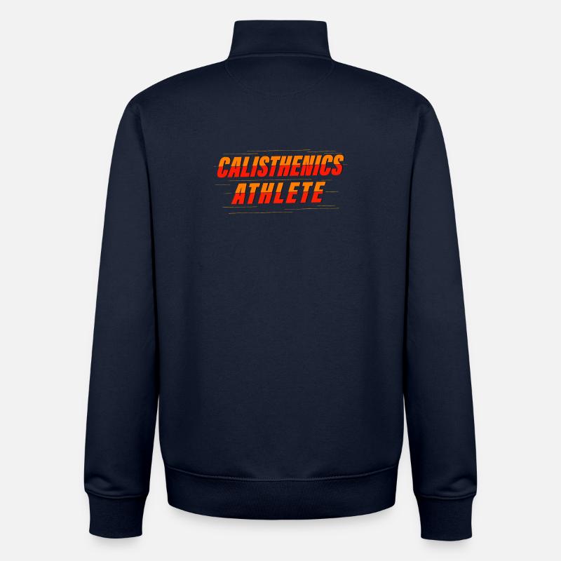 Calisthenics Athlet – Kraftkunst - Unisex Organic Zip Sweatshirt von Stanley/Stella - Navy