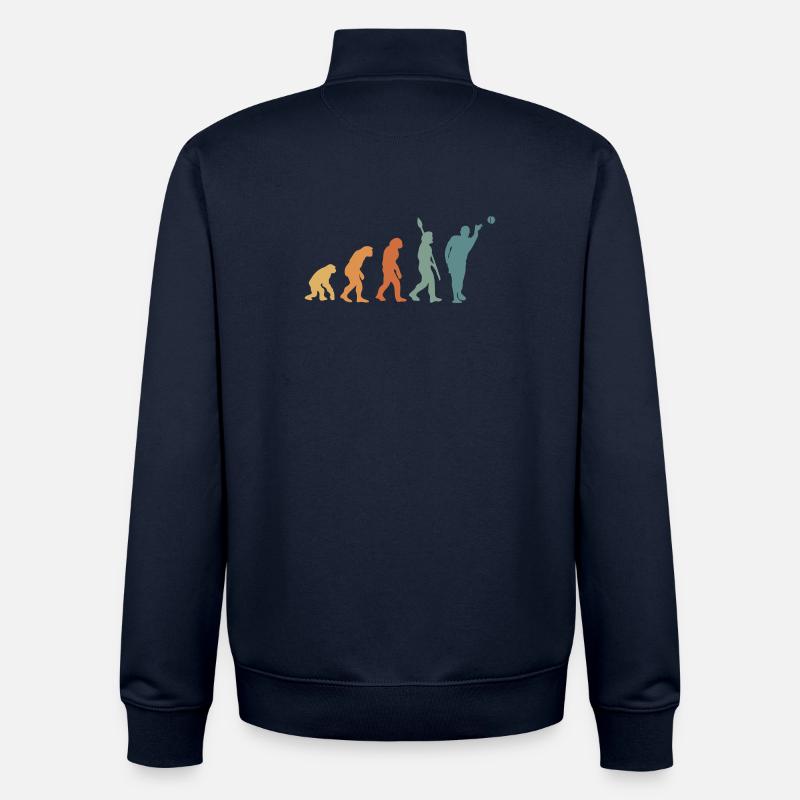 Pétanque Evolution Retro - Sweat zippé unisexe en coton bio Stanley/Stella - marine