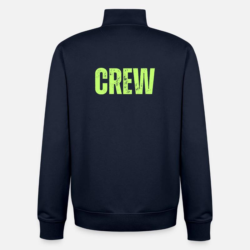 Typographie de l’équipage Vert - Sweat zippé unisexe en coton bio Stanley/Stella - marine