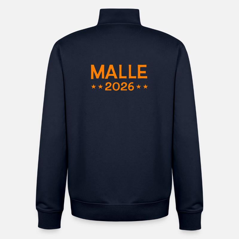 Malle 2026 - Sweat zippé unisexe en coton bio Stanley/Stella - marine