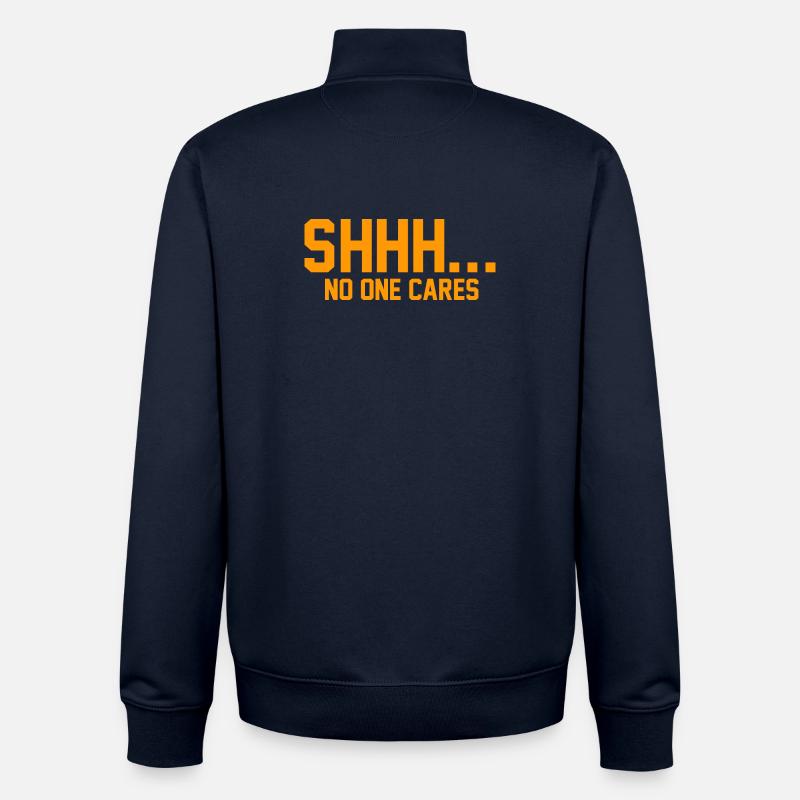 CHUT... Personne ne s’en soucie - Sweat zippé unisexe en coton bio Stanley/Stella - marine