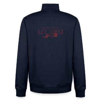 Let Them Mindset - Unisex Organic Zip Sweatshirt von Stanley/Stella - Navy - Hinten - AI Model Male 185 light (185cm)