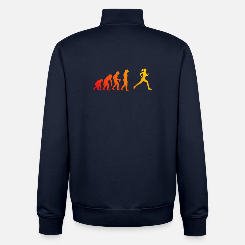 Geschenkidee für eine Running mit Running - Unisex Organic Zip Sweatshirt von Stanley/Stella - Navy