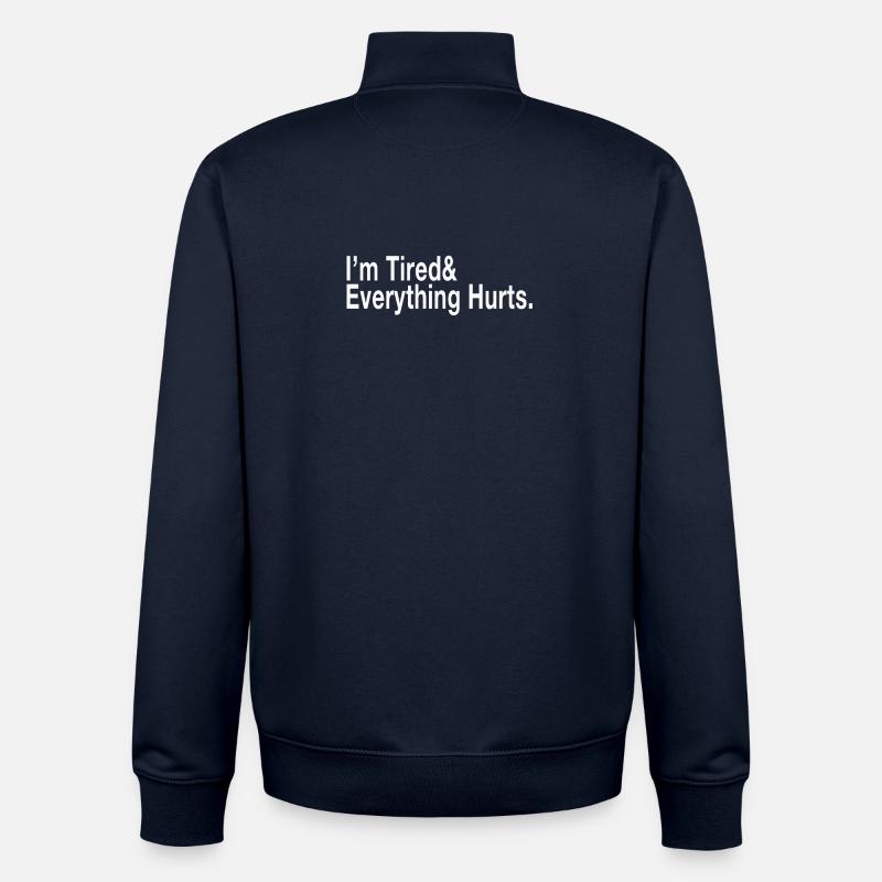 Ich bin müde - Unisex Organic Zip Sweatshirt von Stanley/Stella - Navy