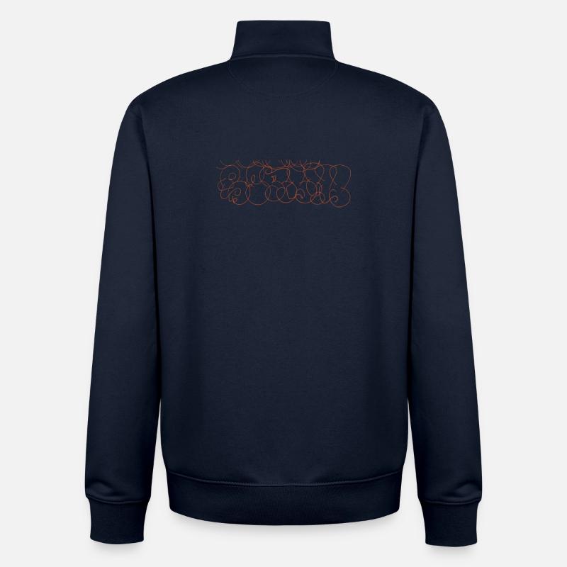 Throw souvenir graffiti de Berlin - up - Sweat zippé unisexe en coton bio Stanley/Stella - marine
