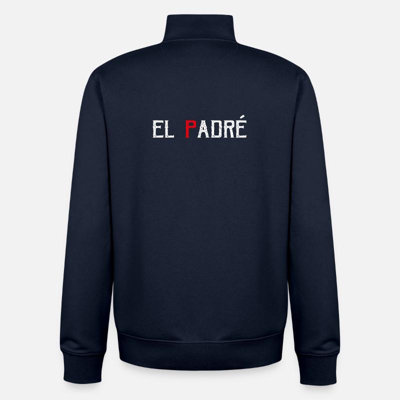 El padré - Sweat zippé unisexe en coton bio Stanley/Stella - marine