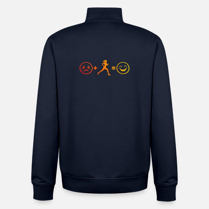 Geschenkidee für eine Running mit Running - Unisex Organic Zip Sweatshirt von Stanley/Stella - Navy