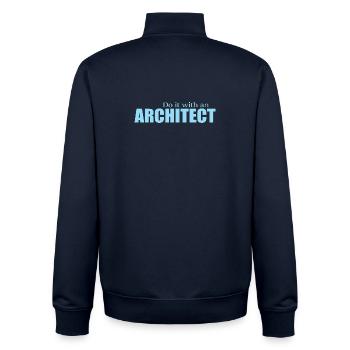 Architect - Unisex Organic Zip Sweatshirt by Stanley/Stella - navy - Back - AI Model Male 185 light (185cm)