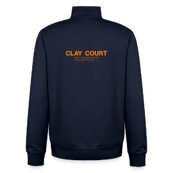 Tennis Shirt Clay Court Expert - Unisex Organic Zip Sweatshirt by Stanley/Stella - navy - Back - AI Model Male 185 light (185cm)