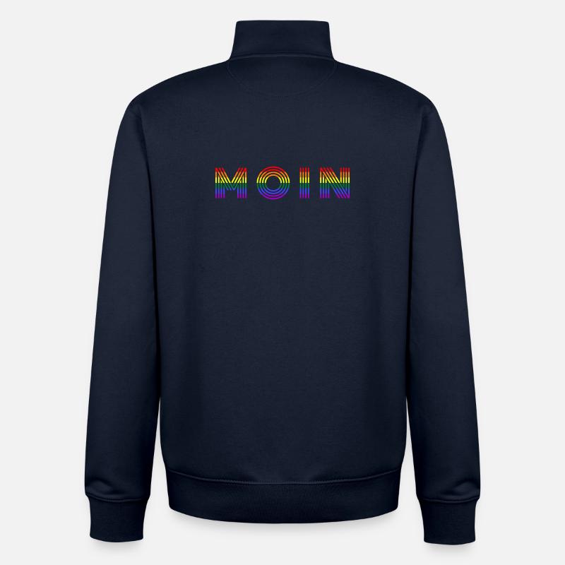 MOIN Rainbow - Sweat zippé unisexe en coton bio Stanley/Stella - marine