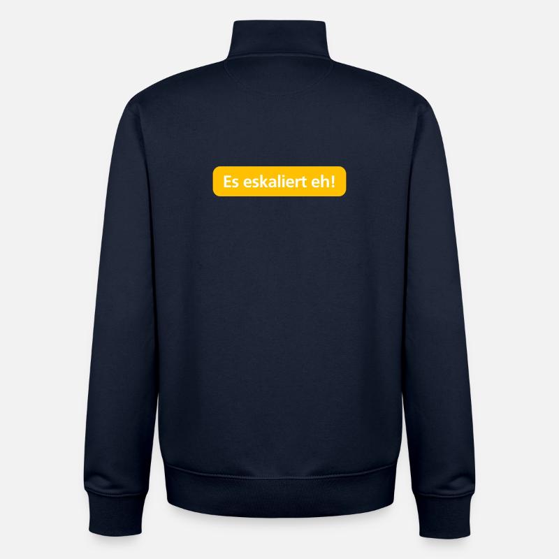 It's escalating anyway! - Unisex Organic Zip Sweatshirt by Stanley/Stella - navy