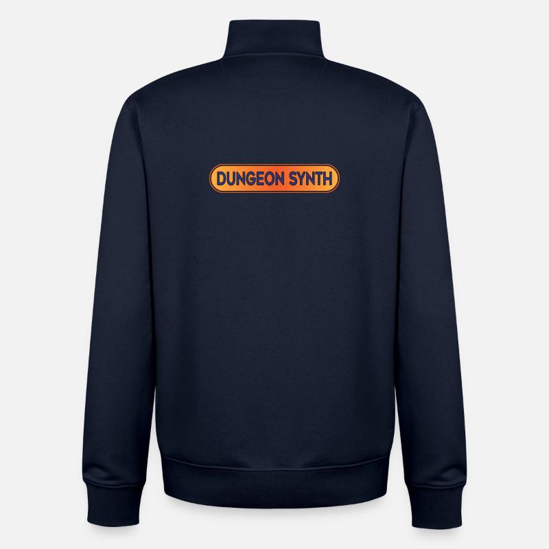 Dungeon Synth Emblem - Unisex Organic Zip Sweatshirt by Stanley/Stella - navy