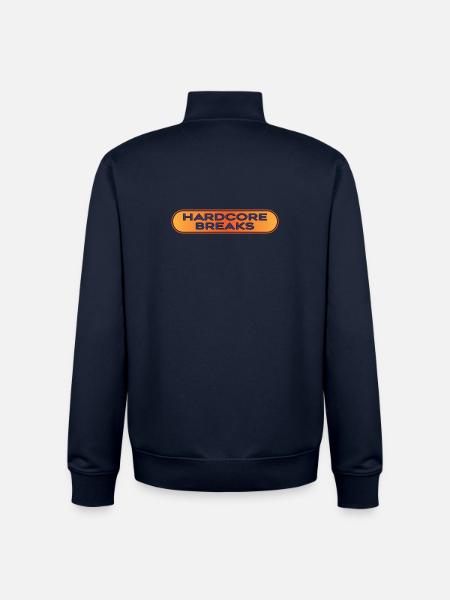 Hardcore Breaks Breakbeat - Sweat zippé unisexe en coton bio Stanley/Stella - marine
