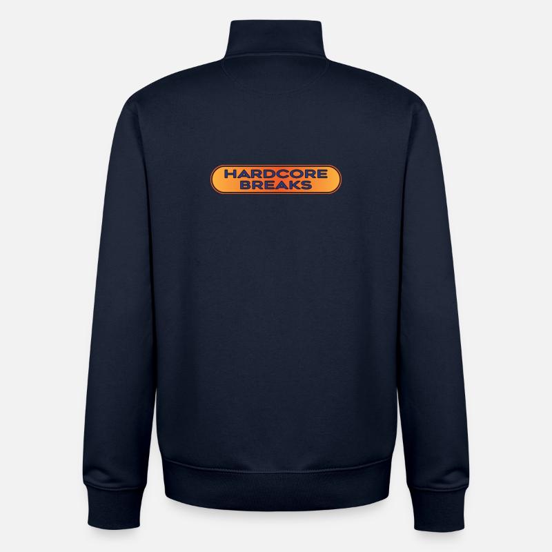 Hardcore Breaks Breakbeat - Unisex Organic Zip Sweatshirt by Stanley/Stella - navy