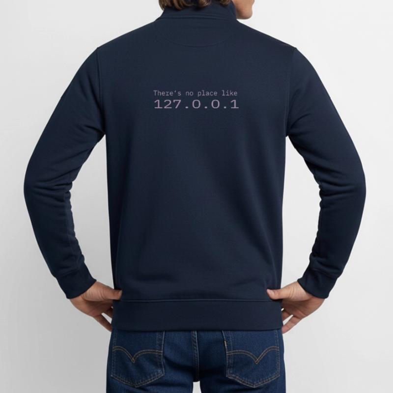 Programmeur Nerd IT Aucun endroit comme Localhost Sweat zippé unisexe en coton bio Stanley/Stella