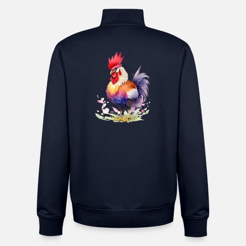 Stolzer Hahn - Unisex Organic Zip Sweatshirt von Stanley/Stella - Navy