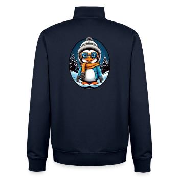 Süßer Pinguin - Unisex Organic Zip Sweatshirt von Stanley/Stella - Navy - Hinten - AI Model Male 185 light (185cm)
