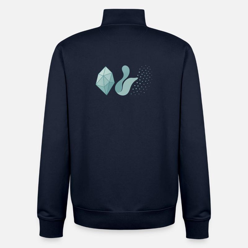 Solid, Liquid, Gaseous - Physics Design 3 Phases - Unisex Organic Zip Sweatshirt by Stanley/Stella - navy