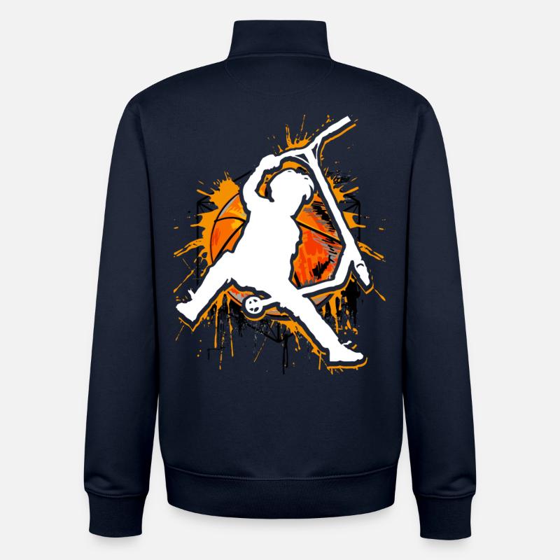 Stunt Scooter - Rouleau - Stuntscooter - Sweat zippé unisexe en coton bio Stanley/Stella - marine